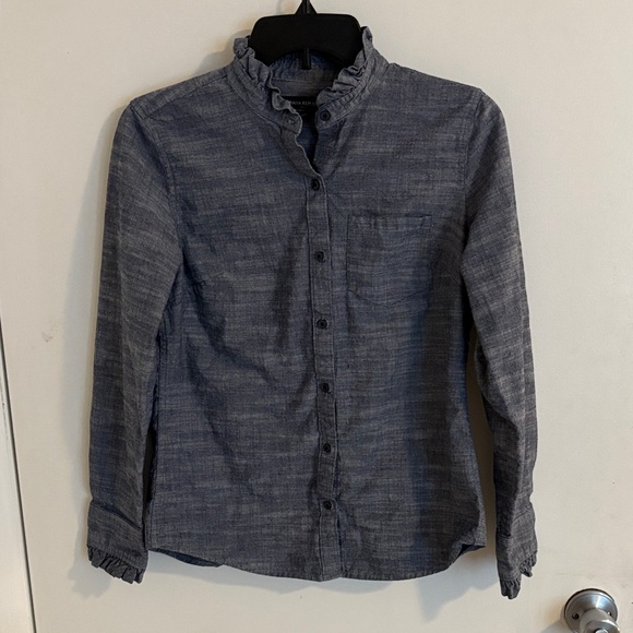 Banana Republic Tops - Banana Republic Dark Gray Casual Button-Down Shirt